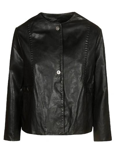 Shop Bully Chanel Leather Jacket In Black