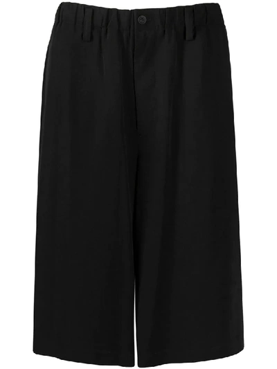 Shop Yohji Yamamoto Straight Leg Shorts In Black