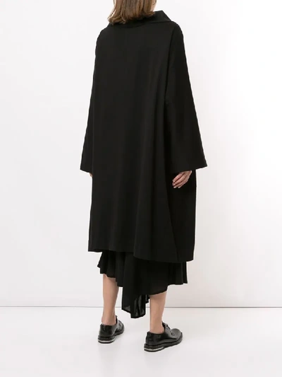 Shop Yohji Yamamoto Big Front Open Coat In Black