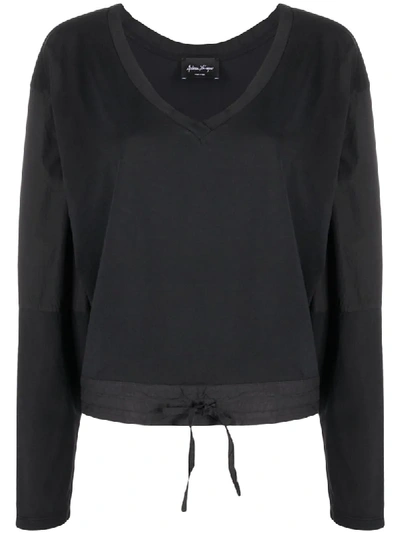 Shop Andrea Ya'aqov V-neck Sweatshirt In Black