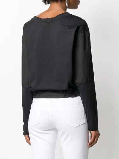 Shop Andrea Ya'aqov V-neck Sweatshirt In Black