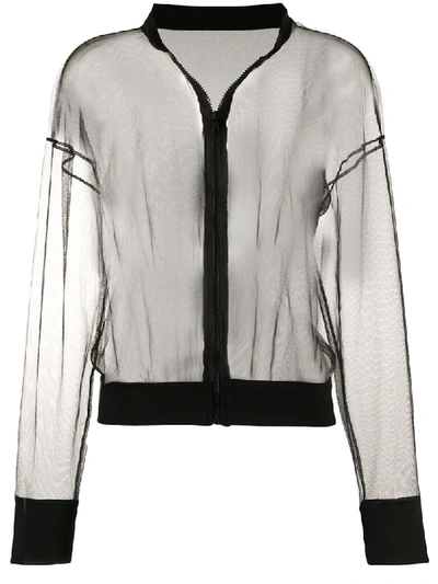 Shop Alchemy Sheer Mesh Track Jacket In Black