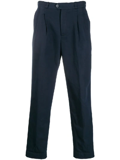 Shop Pt01 Straight Leg Trousers In Blue