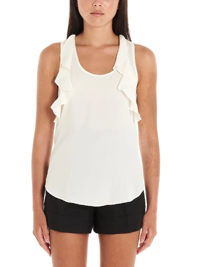 Shop Twinset Top In Bianco