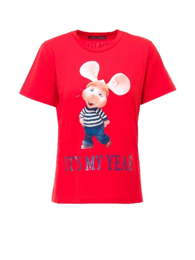 Shop Alberta Ferretti T-shirt In Rosso