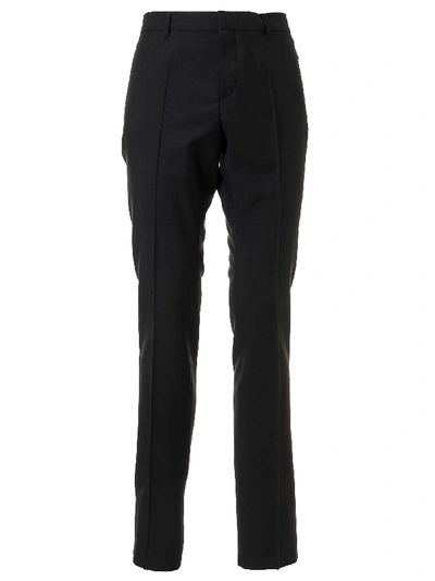 Shop Valentino Trousers In Nero