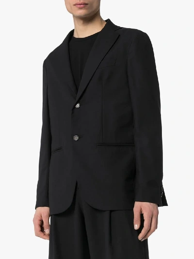 Shop Edward Crutchley Wool Blazer In Black