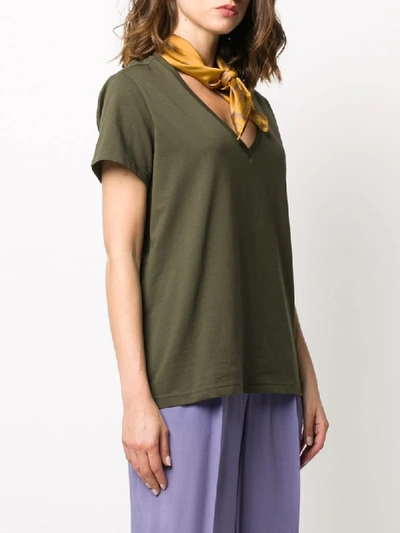 Shop Jejia Neck Scarf T-shirt In Green