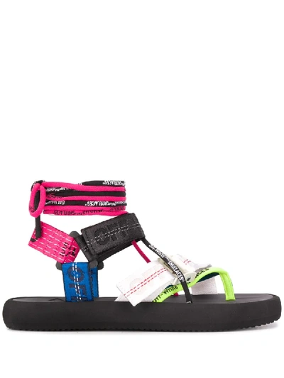 Shop Off-white Multistrap Micro Sandals In Black