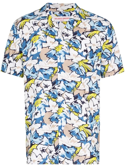 Shop Orlebar Brown Travis South Beach Shirt In Blue