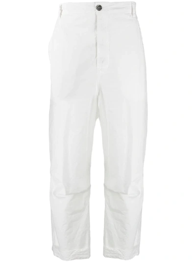 Shop Andrea Ya'aqov Straight-leg Cropped Trousers In White