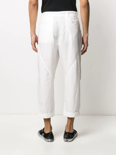 Shop Andrea Ya'aqov Straight-leg Cropped Trousers In White