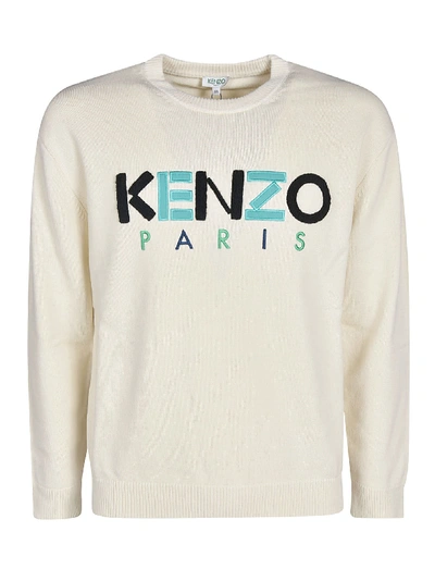 Shop Kenzo Paris Jumper In Ecru