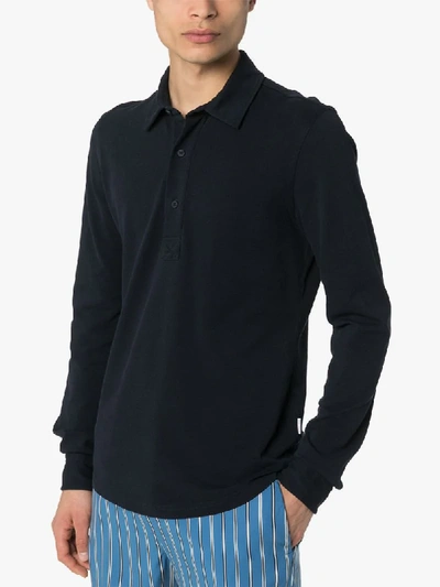 Shop Orlebar Brown Sebastian Polo Shirt In Blue