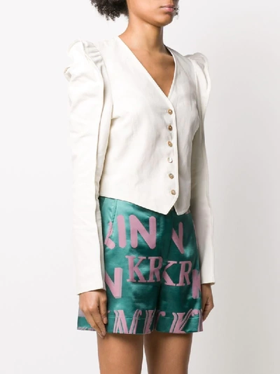 Shop Kenzo Buttoned Top In White