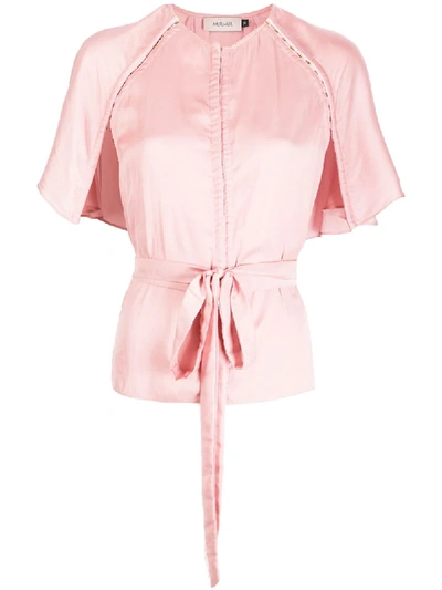 Shop Murmur Capelet-style Top In Pink