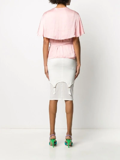 Shop Murmur Capelet-style Top In Pink