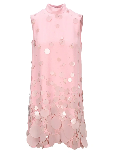 Shop Prada Sequin Shift Dress In Pink