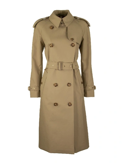 Shop Burberry Archive Print-lined Cotton Gabardine Trench Coat In Honey