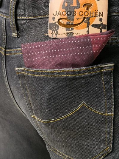 Shop Jacob Cohen Surfer-patch Slim-fit Jeans In Black
