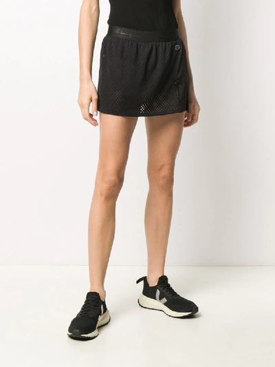 Shop Rick Owens X Champion Logo Mesh Skirt In Black