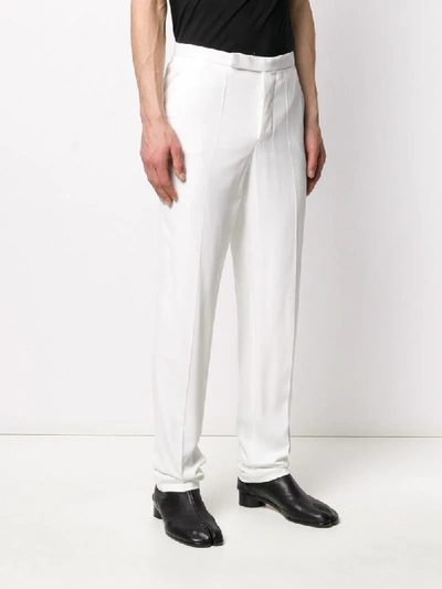 Shop Haider Ackermann Tailored Straight Leg Trousers In White