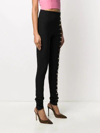 Shop Murmur Eyelet-embellished Trousers In Black