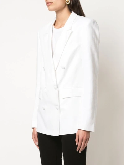 Shop Rta Double-breasted Blazer In White