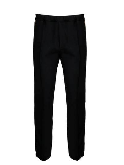 Shop Fendi Trousers In Black/brown