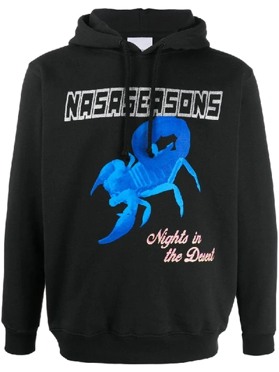 Shop Nasaseasons Scorpion-print Hoodie In Black