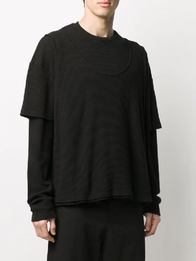 Shop Andrea Ya'aqov Sweatshirt Im Layering-look In Black