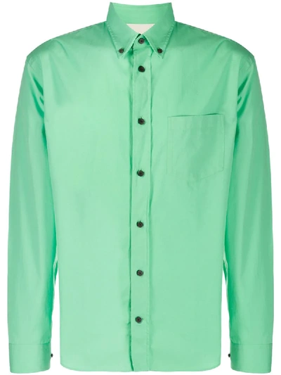 Shop Acne Studios Button-down Collar Shirt In Green