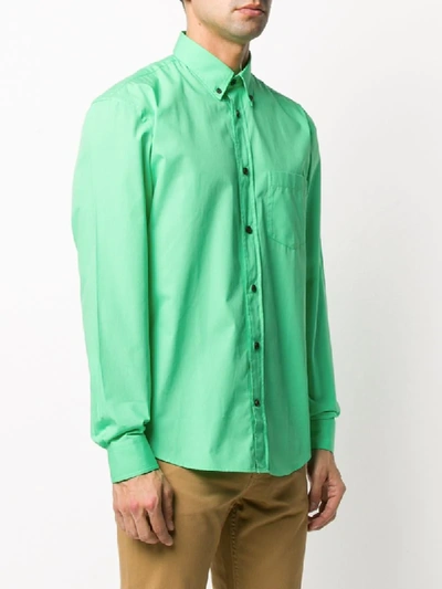Shop Acne Studios Button-down Collar Shirt In Green