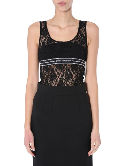 Shop Dolce & Gabbana Tank Top In Nero