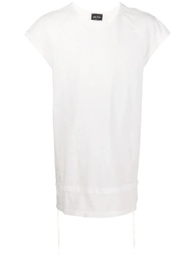 Shop Andrea Ya'aqov Layered Cotton T-shirt In White
