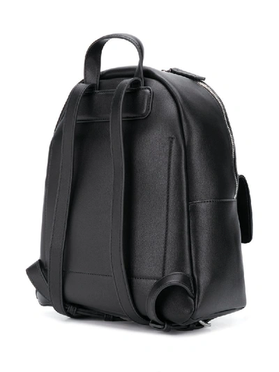 Shop Calvin Klein Logo-plaque Faux-leather Backpack In Black