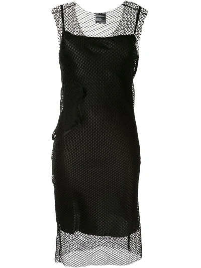 Shop Ann Demeulemeester Sheer Mesh Dress In Black