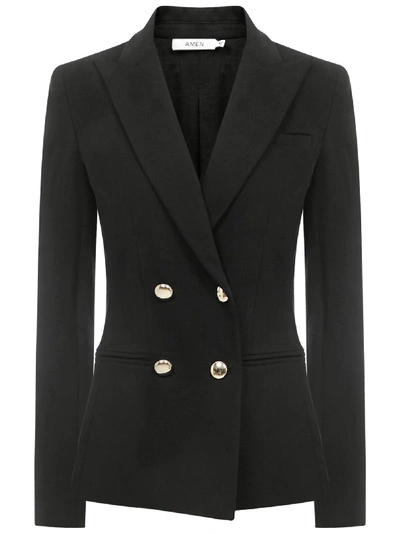 Shop Amen Blazer In Black