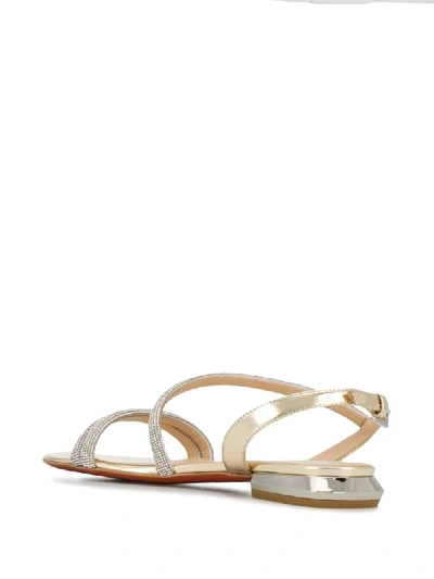 BALDININI EMBELLISHED FLAT SANDALS 