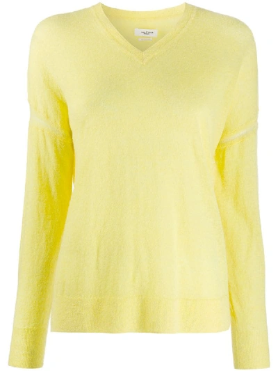 Shop Isabel Marant Étoile V-neck Jumper In Yellow