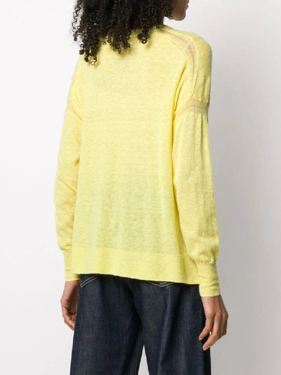 Shop Isabel Marant Étoile V-neck Jumper In Yellow