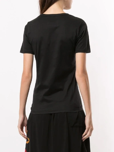 Shop Yohji Yamamoto Short Sleeve Forgive T-shirt In Black