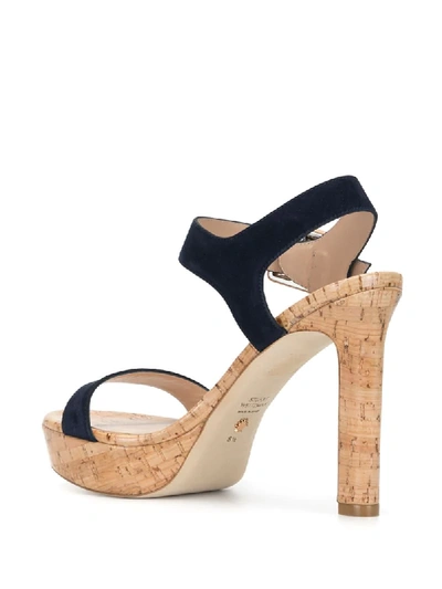 Shop Stuart Weitzman Alesha Platform Sole Sandals In Blue