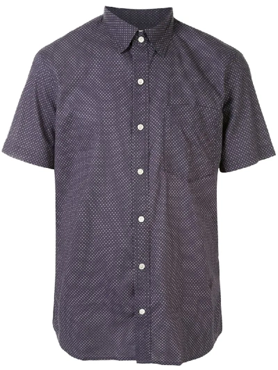Shop Kent & Curwen Spotted Short Sleeve Shirt In Blue