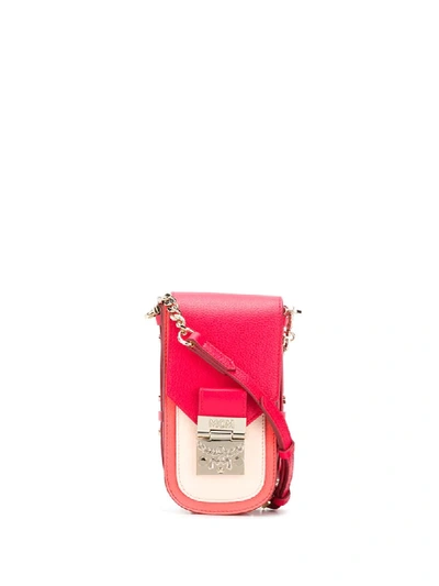 Shop Mcm Buckled Cross-body Bag In Red