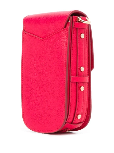 Shop Mcm Buckled Cross-body Bag In Red