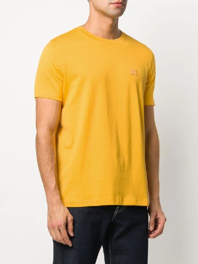 Shop Acne Studios Nash Face Short-sleeve T-shirt In Yellow