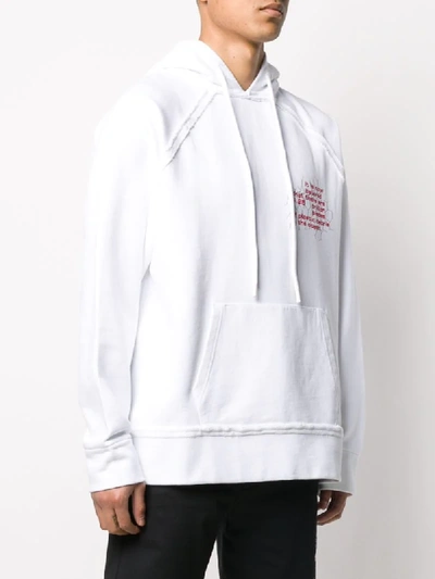 Shop Off-white Graphic Print Hoodie In White