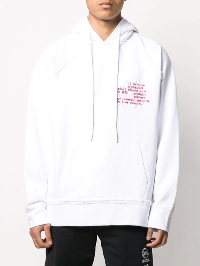 Shop Off-white Graphic Print Hoodie In White
