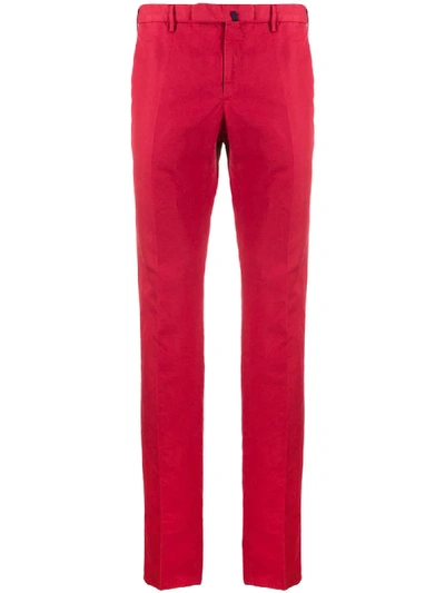 Shop Incotex Slim-fit Trousers In Red